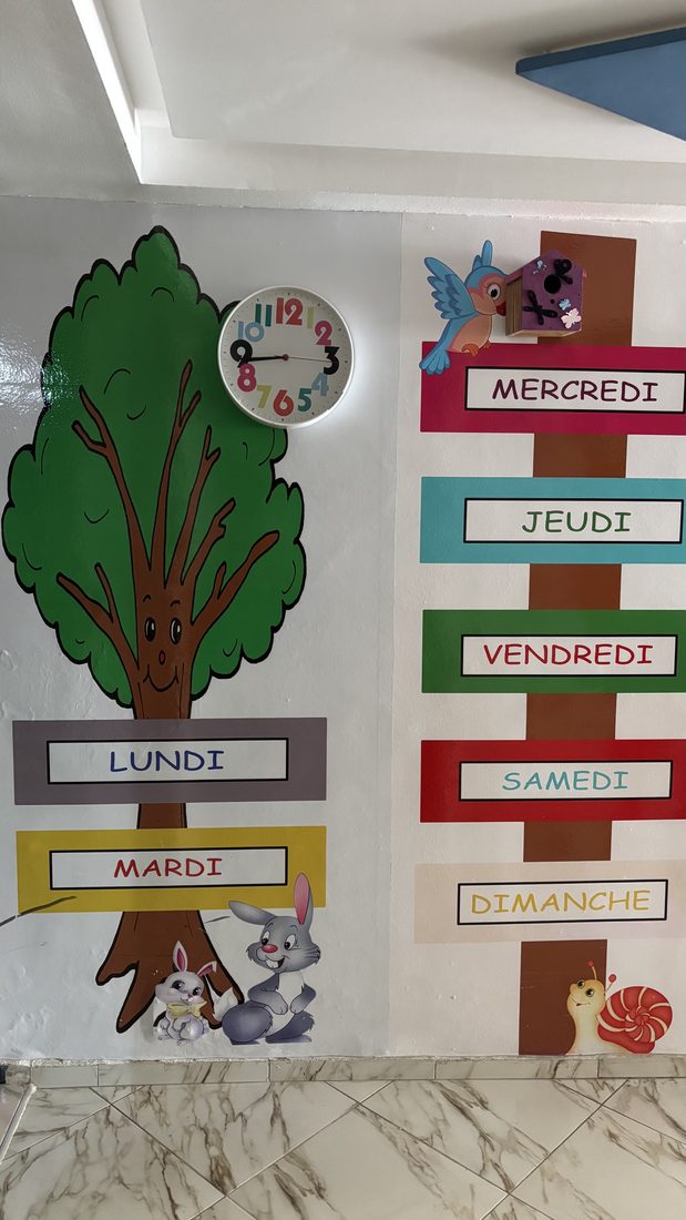 Affichage pédagogique des jours de la semaine en français